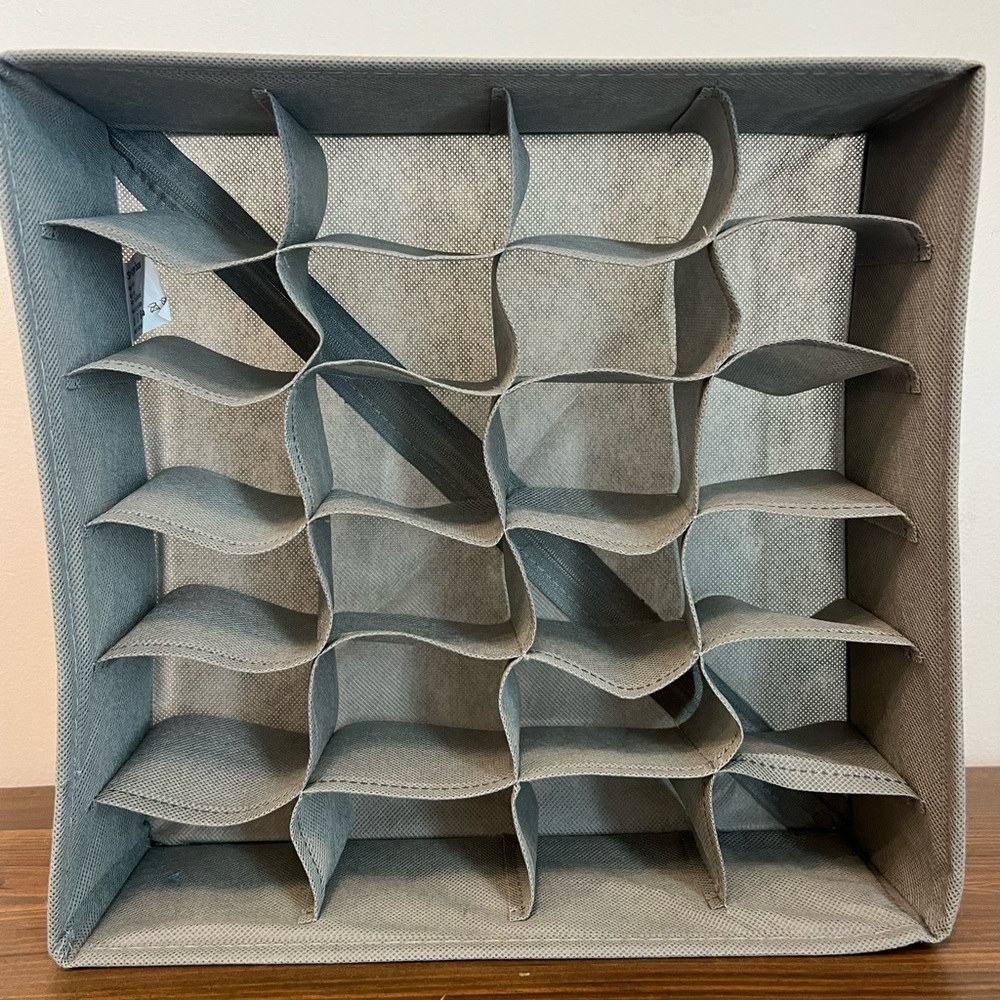 Sock Underwear Organizer - 48-Cell Dresser Drawer Organizer - Grey
12x12